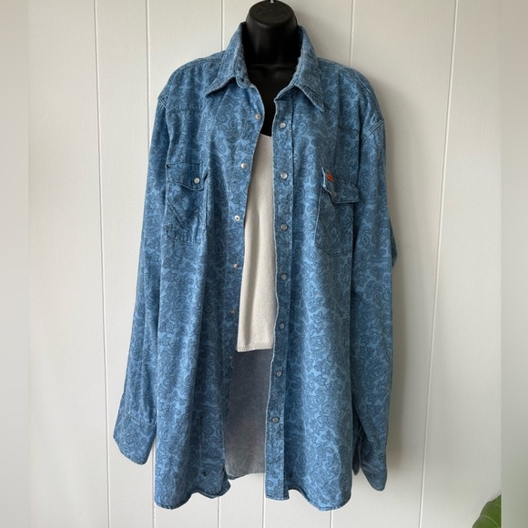 Wrangler Paisley Flame Resistant Shirt | Size XXL - Picture 8 of 11